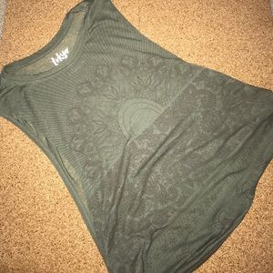 Olive colored cut of tank top